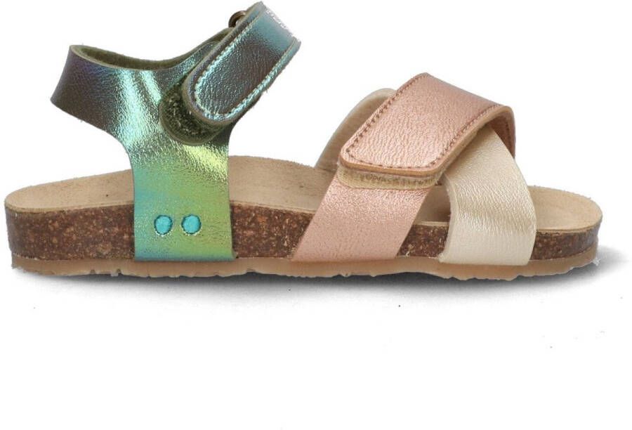 BunniesJR 225418-798 Meisjes Platte Sandalen Multicolor Imitatieleer Klittenband