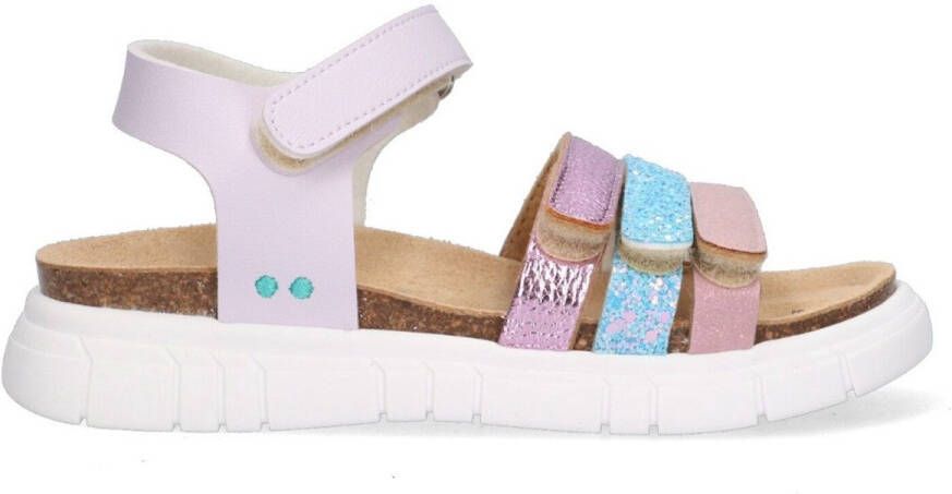 BunniesJR 225423-771 Meisjes Platte Sandalen Paars Imitatieleer Klittenband