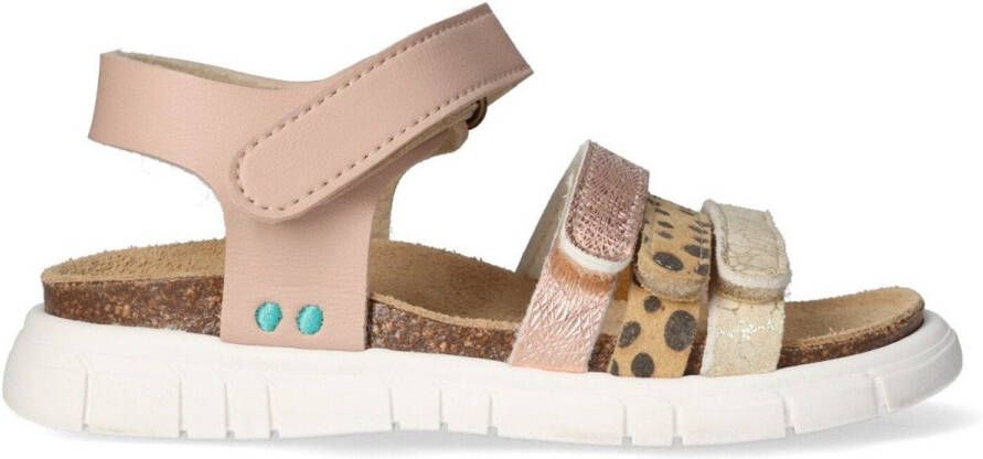 BunniesJR 225423-774 Meisjes Platte Sandalen Roze Imitatieleer Klittenband