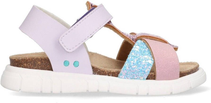 BunniesJR 225424-771 Meisjes Platte Sandalen Paars Imitatieleer Klittenband
