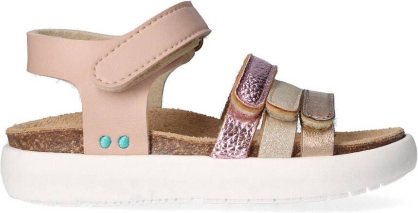 BunniesJR 225425-774 Meisjes Platte Sandalen Roze Imitatieleer Klittenband