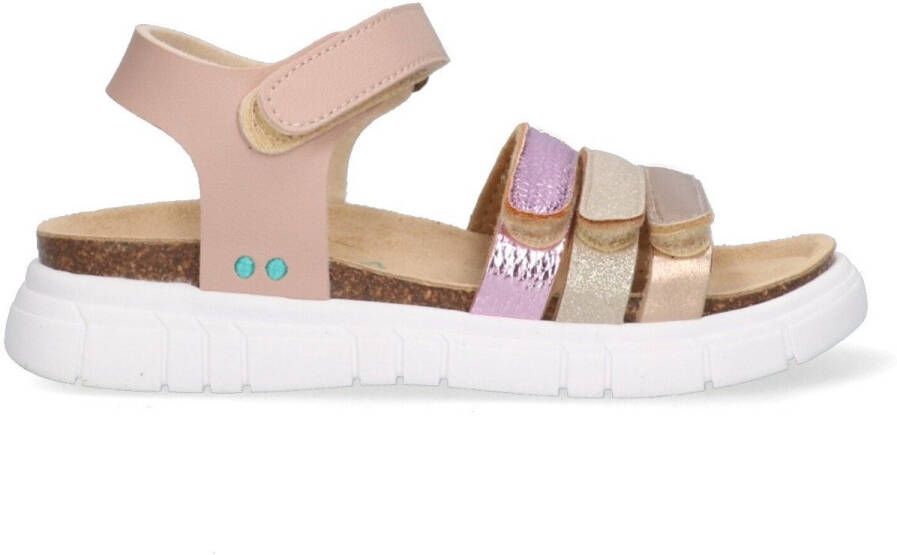 BunniesJR 225425-774 Meisjes Platte Sandalen Roze Imitatieleer Klittenband