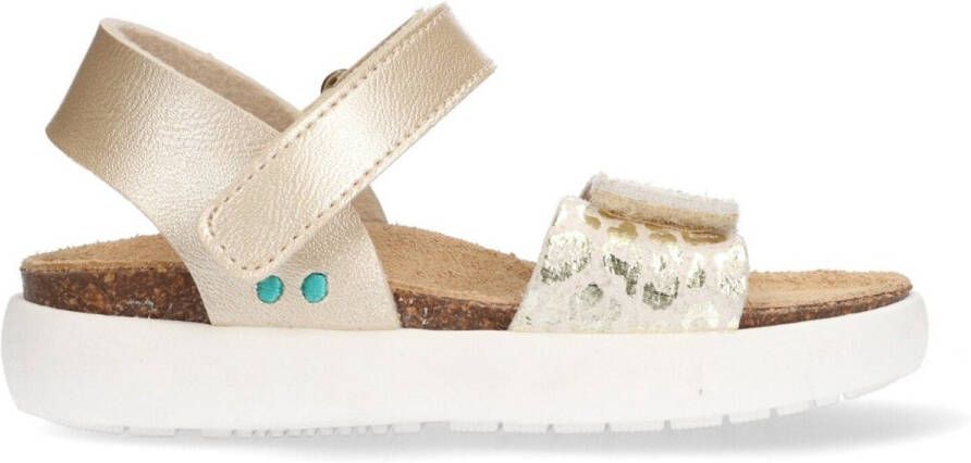 BunniesJR 225427-794 Meisjes Platte Sandalen Goud Imitatieleer Klittenband