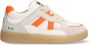 BunniesJR 225452-401 Jongens Lage Sneakers Oranje Wit Grijs Leer Veters - Thumbnail 7