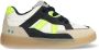 BunniesJR 225452-403 Jongens Lage Sneakers Grijs Wit Zwart Leer Veters - Thumbnail 1