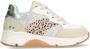 BunniesJR 225462-403 Meisjes Lage Sneakers Zilver Beige Groen Leer Veters - Thumbnail 3