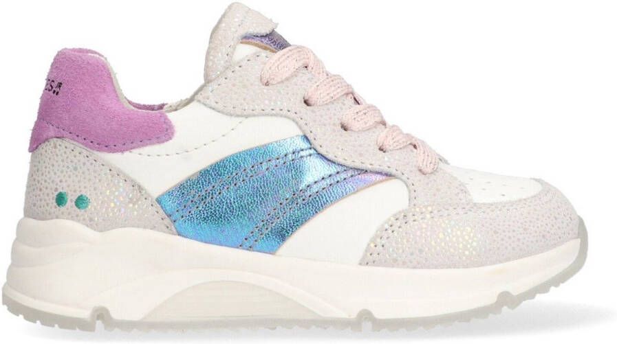 BunniesJR 225462-998 Meisjes Lage Sneakers Multicolor Leer Veters