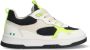 BunniesJR 225492-500 Jongens Lage Sneakers Wit Geel Blauw Leer Veters - Thumbnail 2
