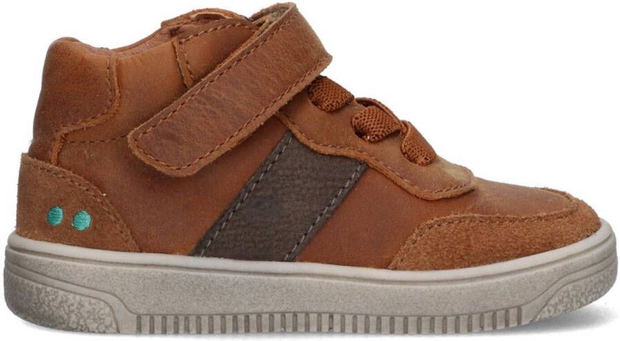 BunniesJR 225653-414 Jongens Hoge Sneakers Bruin Leer Veters