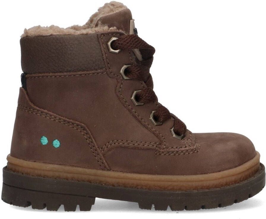 BunniesJR 225700-117 Jongens Biker Boots Bruin Nubuck Veters