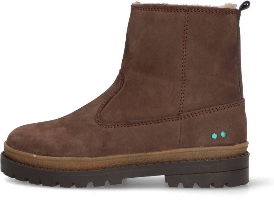 BunniesJR 225702-117 Jongens Biker Boots Bruin Nubuck Ritssluiting