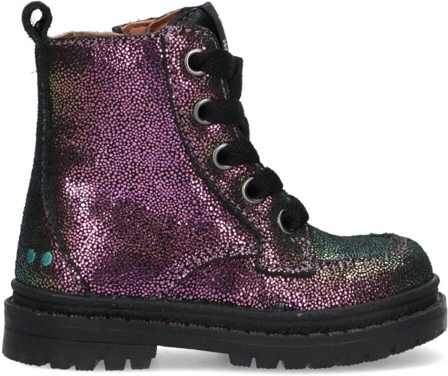 BunniesJR 225703-996 Meisjes Biker Boots Multicolor Leer Ritssluiting