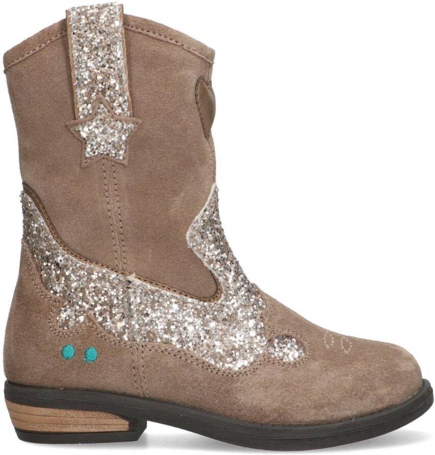 BunniesJR 225827-408 Meisjes Cowboy Boots Grijs Suède Ritssluiting - Foto 2