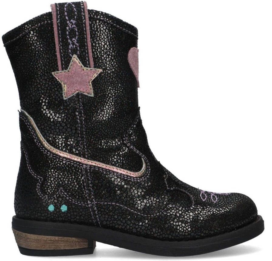 BunniesJR 225827-989 Meisjes Cowboy Boots Zwart Suède Ritssluiting