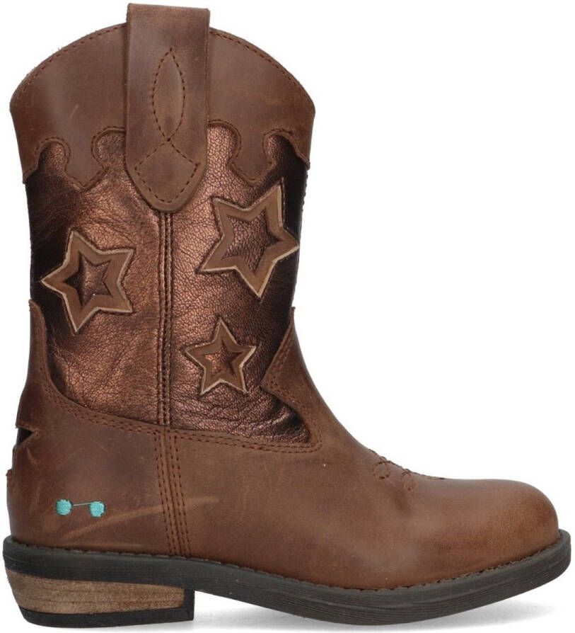 BunniesJR 225829-514 Meisjes Cowboy Boots Bruin Leer Ritssluiting