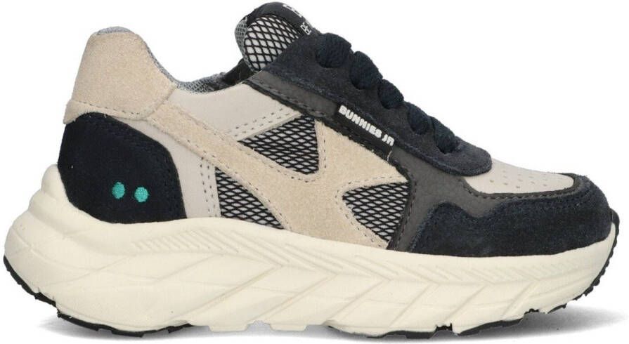 BunniesJR 225840-420 Jongens Lage Sneakers Blauw Leer Veters