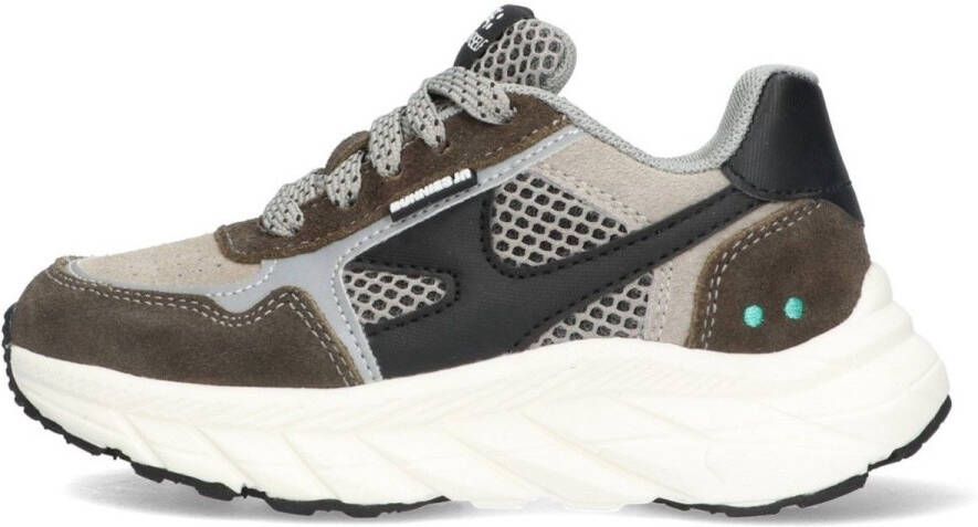 BunniesJR 225840-488 Jongens Lage Sneakers Grijs Leer Veters