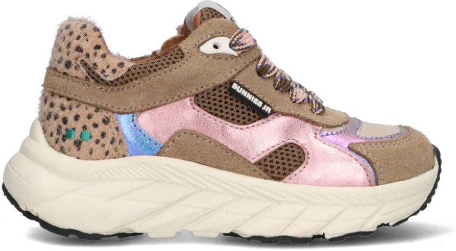 BunniesJR 225842-408 Meisjes Lage Sneakers Roze Leer Veters