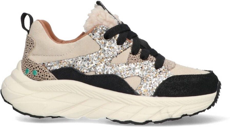 BunniesJR 225843-989 Meisjes Lage Sneakers Zwart Leer Veters