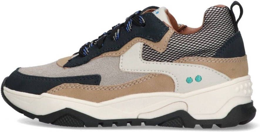 BunniesJR 225877-129 Jongens Lage Sneakers Blauw Leer Veters