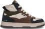 BunniesJR 225990-420 Jongens Hoge Sneakers Bruin Leer Veters - Thumbnail 1