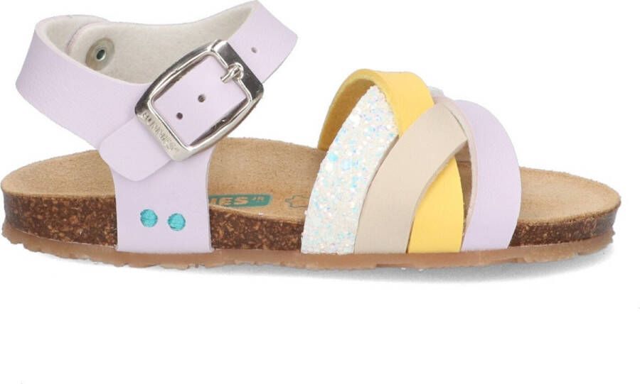 Bunnies JR Becky Beach Meisjes Sandalen Beige Multi Geel Imitatieleer Gesp Schoenen