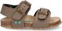 BunniesJR Bonny Beach Jongens Platte Sandalen Taupe Imitatieleer Gesp - Thumbnail 1