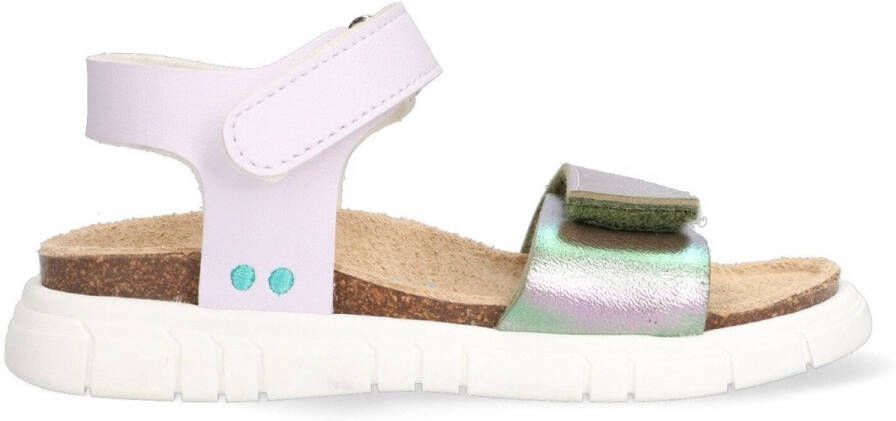 BunniesJR Bregje Beach Meisjes Platte Sandalen Paars Imitatieleer Klittenband