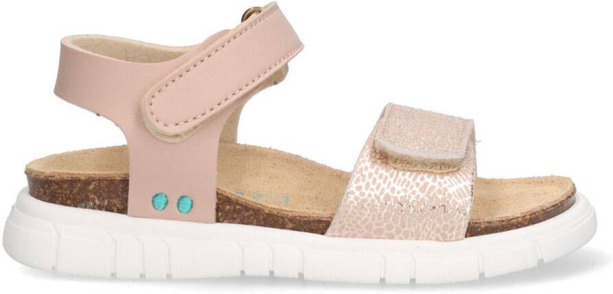 BunniesJR Bregje Beach Meisjes Platte Sandalen Roze Imitatieleer Klittenband