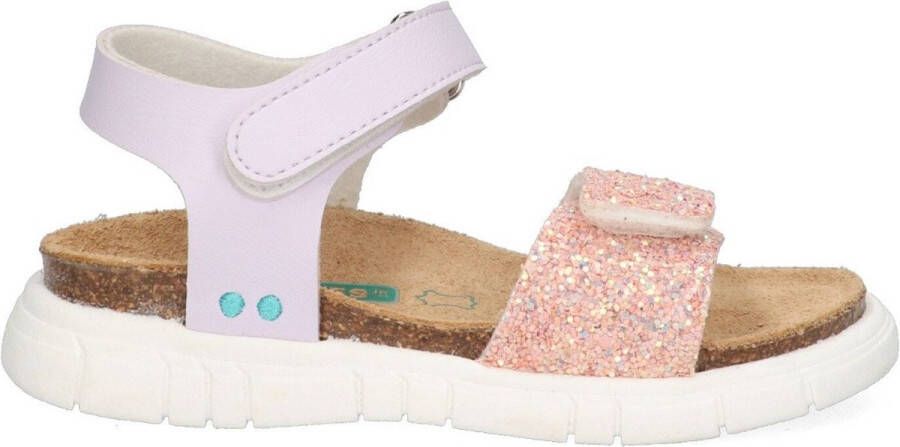 BunniesJR Bregje Beach Meisjes Platte Sandalen Lila Roze Imitatieleer Klittenband