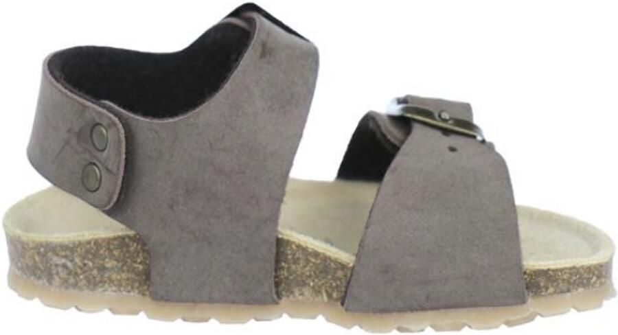 BunniesJR Bonny Beach Jongens Platte Sandalen Bruin Imitatieleer Gesp