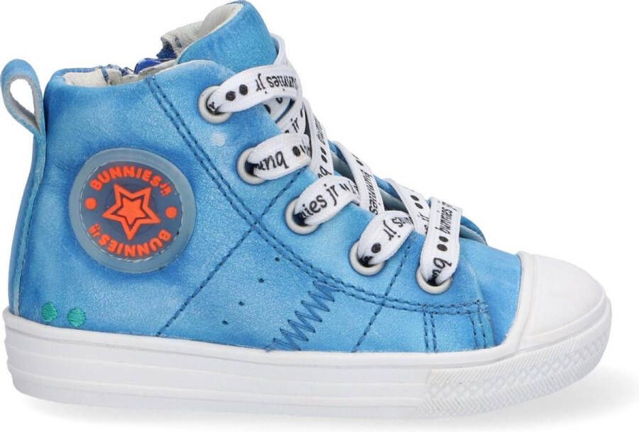BunniesJR Bunnies JR 221235 223 Hoge Sneakers Blauw Nubuck Veters