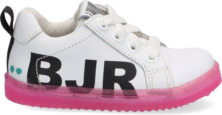 BunniesJR Bunnies JR 221322-600 Meisjes Lage Sneakers Wit Leer Veters