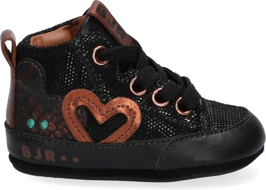 BunniesJR Bunnies JR 221520-989 Babyschoentjes Zwart Leer Veters - Foto 3