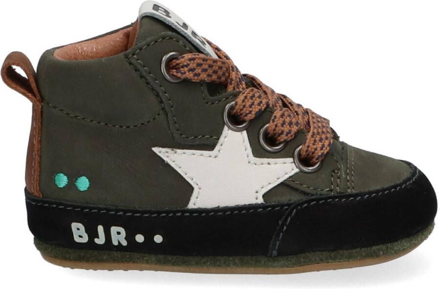 BunniesJR Bunnies JR 221521-169 Jongens Babysneakertjes Groen Nubuck Veters - Foto 4