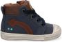 BunniesJR Bunnies JR 221630-129 Jongens Hoge Sneakers Blauw Nubuck Veters - Thumbnail 2