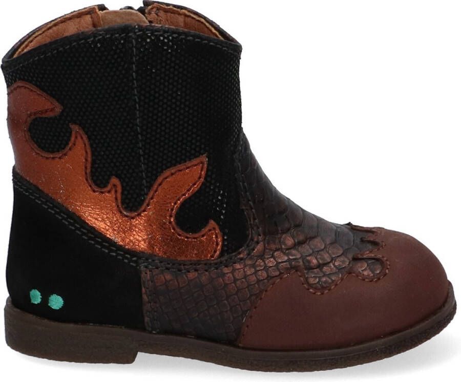 BunniesJR Bunnies JR 221654 619 Meisjes Cowboy Boots Zwart Leer Ritssluiting