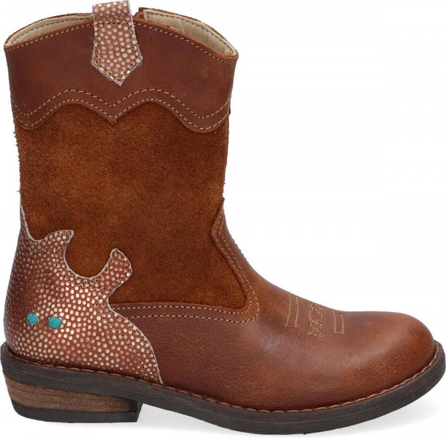 BunniesJR Bunnies JR 221825 513 Meisjes Cowboy Boots Bruin Leer Ritssluiting