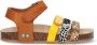 BunniesJR Bunnies JR 222415-413 Meisjes Sandalen Bruin Geel Imitatieleer Klittenband - Thumbnail 1