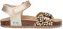 BunniesJR Bunnies JR 222417-595 Meisjes Sandalen Goud Print Imitatieleer Klittenband - Thumbnail 1