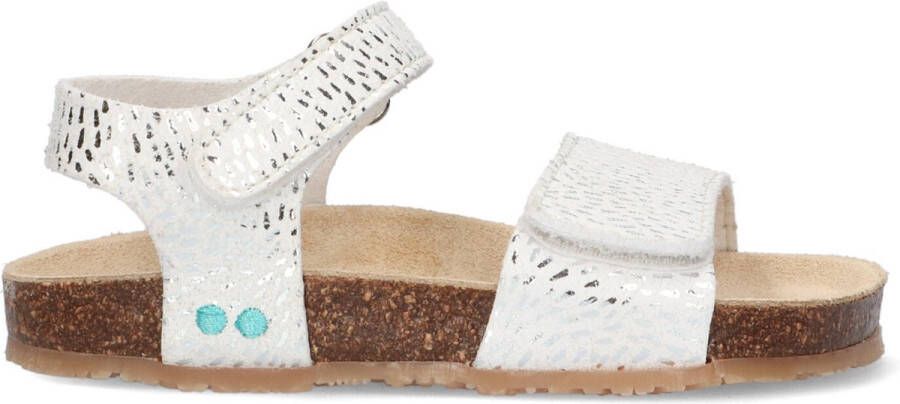 BunniesJR Bunnies JR 222418 591 Meisjes Sandalen Wit Zilver Print Imitatieleer Klittenband