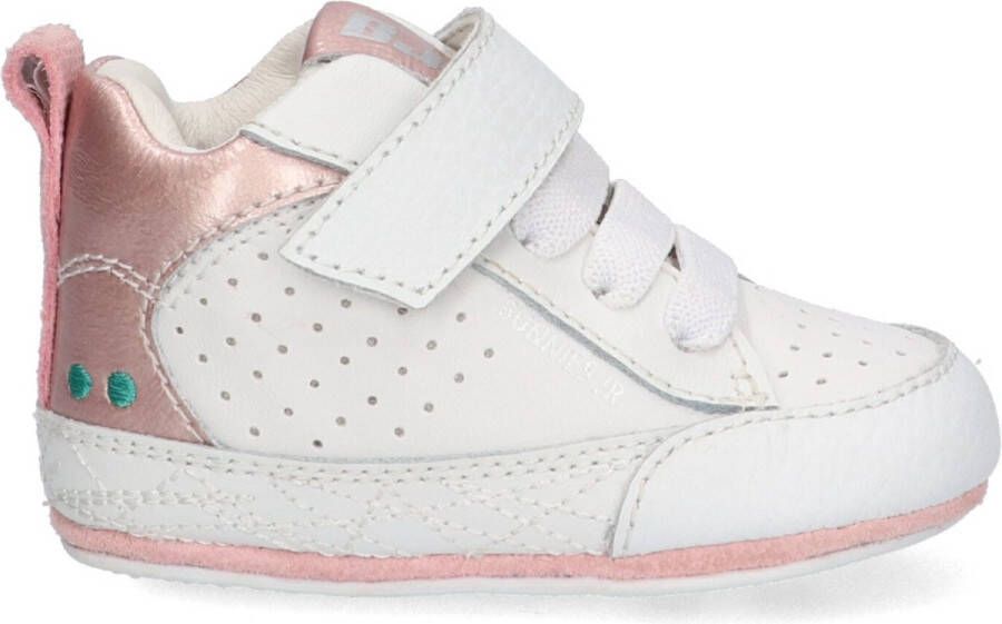 BunniesJR Bunnies JR 223127-570 Meisjes Babysneakertjes Roze Wit Leer Klittenband