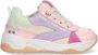 BunniesJR Bunnies JR 223374-570 Meisjes Lage Sneakers Roze Multi Leer Veters - Thumbnail 2