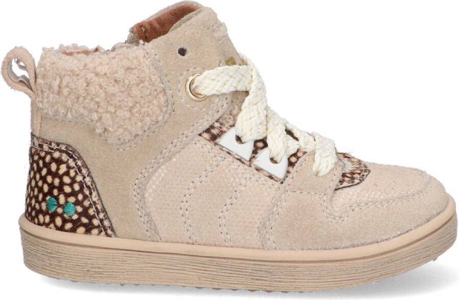 BunniesJR Bunnies JR 223750-406 Meisjes Hoge Sneakers Beige Suède Veters