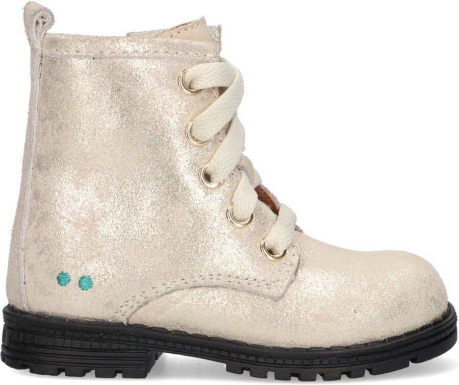 Bunnies JR 223787-994 Meisjes Biker Boots Goud Suède Veters