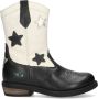 BunniesJR Bunnies JR 223826-589 Meisjes Cowboy Boots Zwart Wit Leer Ritssluiting - Thumbnail 2