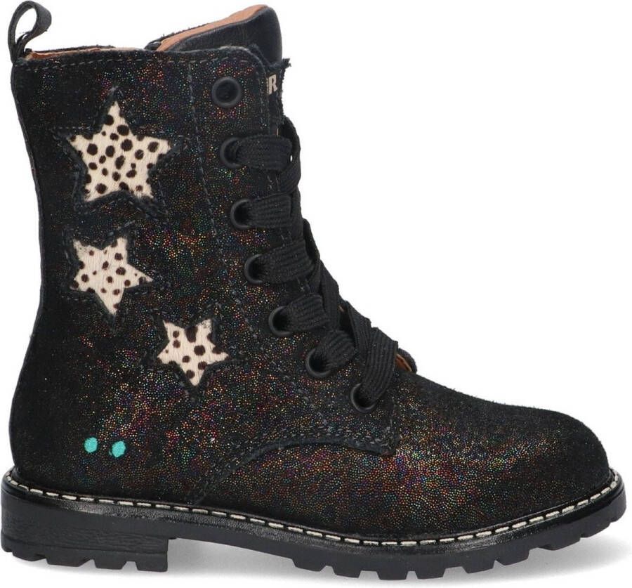 Bunnies JR 223864-998 Meisjes Biker Boots Multicolor Leer Veters