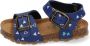 BunniesJR Bunnies JR Bonny Beach Jongens Sandalen Blauw Print Leer Gesp - Thumbnail 1