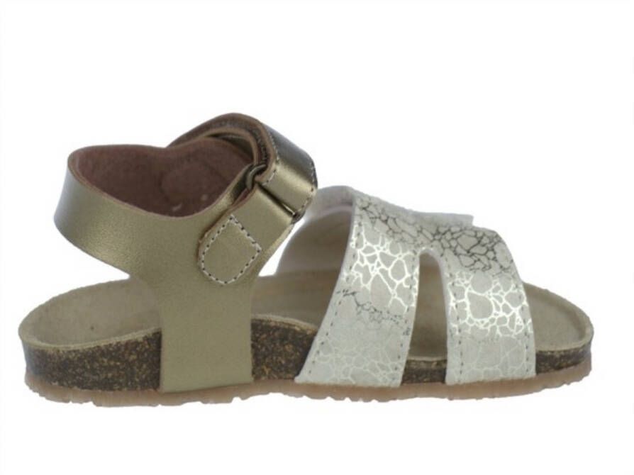 BunniesJR 225405-737 Meisjes Platte Sandalen Bruin Beige Imitatieleer Klittenband