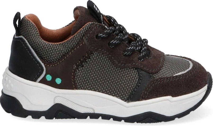 BunniesJR Bunnies JR Charlie Chunky Jongens Lage Sneakers Grijs Suède Veters